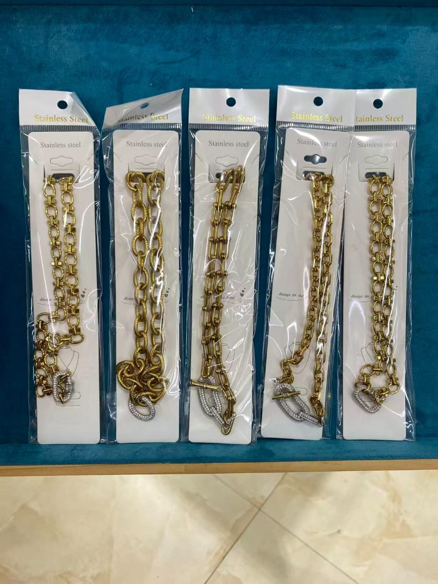 Hot Sale Cuban Link Stainless Steel Jewelry Set