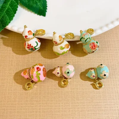 Enamel Fu Lu Gourd Pendant