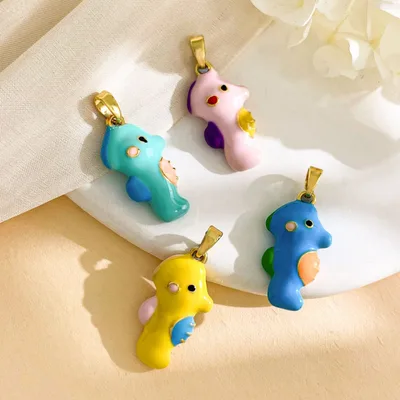 Ocean Series Seahorse Zircon Pendant