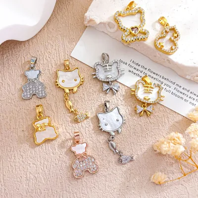 Cartoon Kitten Bear DIY Charm Pendant