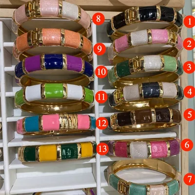 Colorful Enamel Stainless Steel Dopamine Bracelet