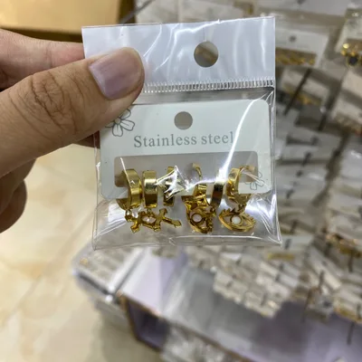 3pairs earrings set mix