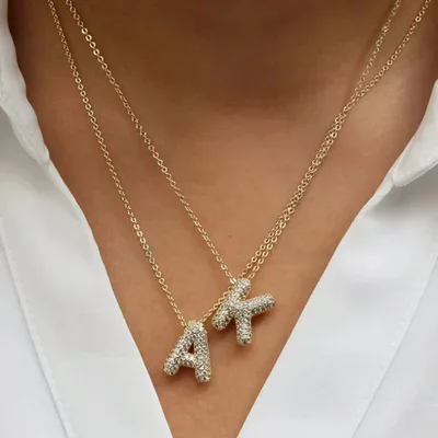 Sparkling Letter Necklace