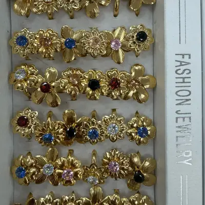 Floral Fashion Rings Mix Set