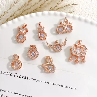 Swan & Goldfish DIY Zircon Pendant