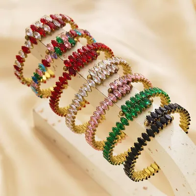Sparkling Multi-Color Zircon Bracelets