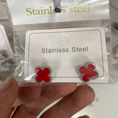 Clover Enamel Earrings