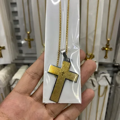 Vintage Cross Pendant Necklace For Men