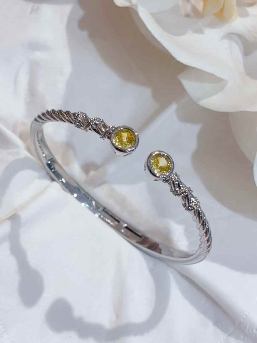 Twisted Diamond Bangle
