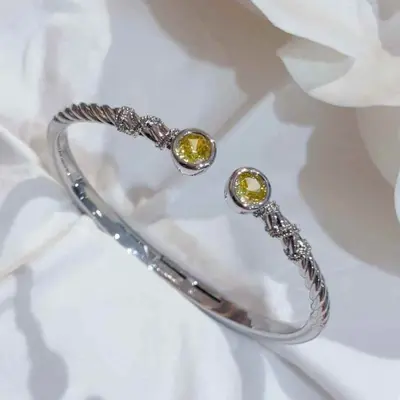 Twisted Diamond Bangle