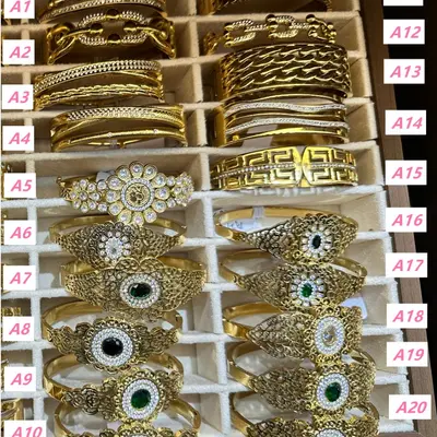 Floral Filigree Colored Gemstone Cuff