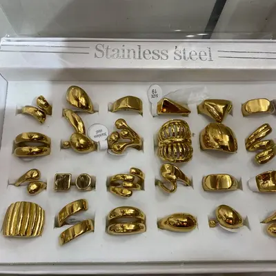 Casting Plated Men's Zircon Ring