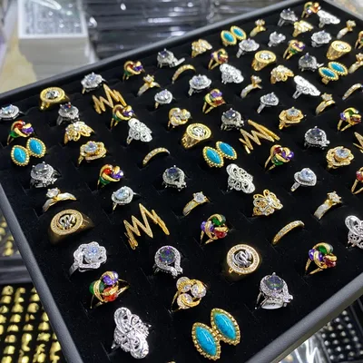 Mixed Style Multicolor Gemstone Rings