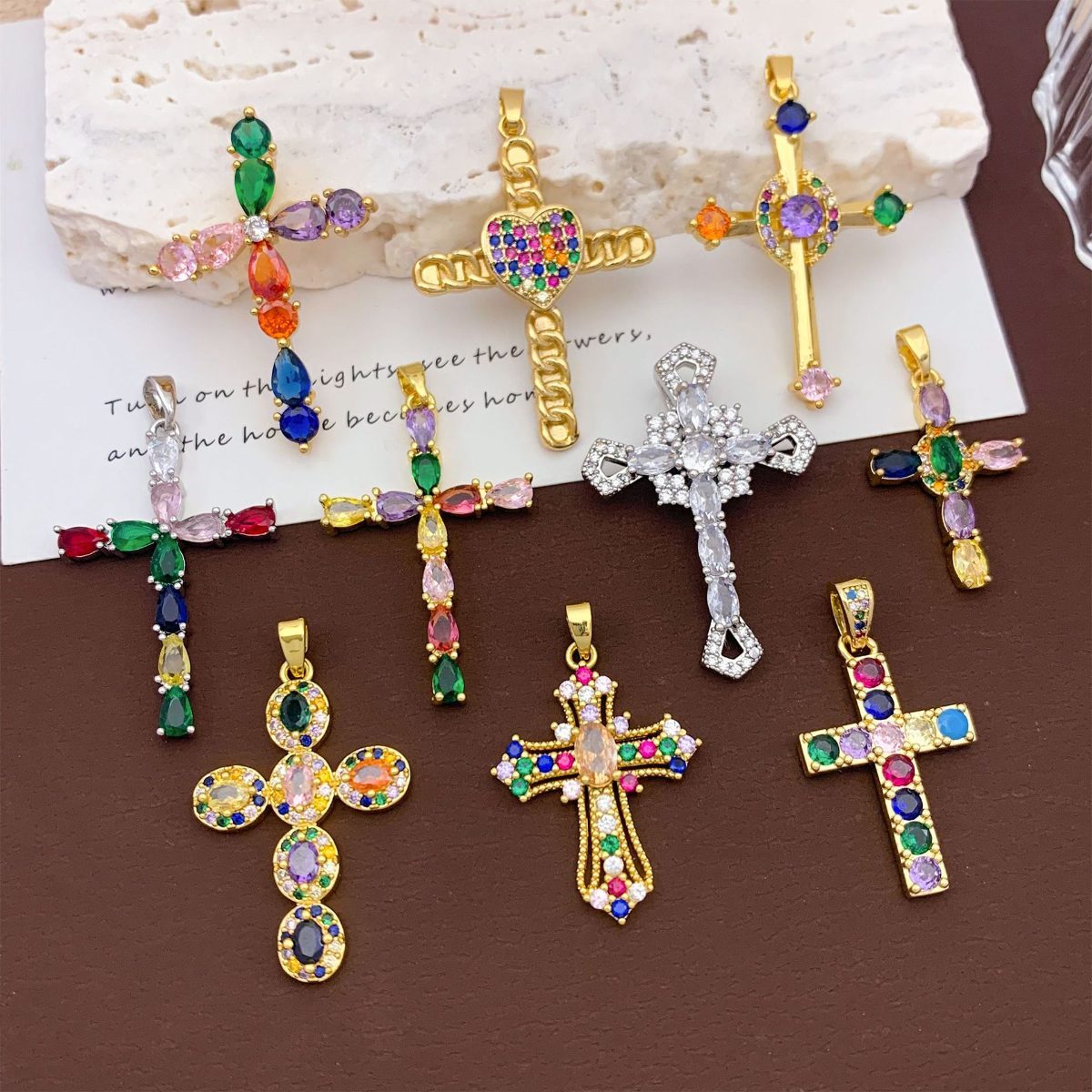 Colorful Cross DIY Pendant