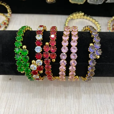 Colorful Crystal Tennis Bracelets